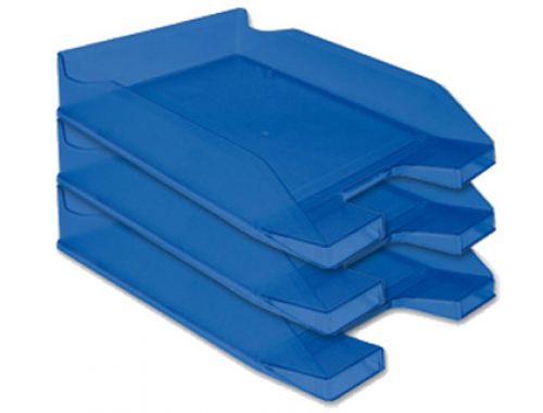 Tabuleiro de secretaria q-connect plastico azul transparente , Q-connect , 36184 , 5705831041974